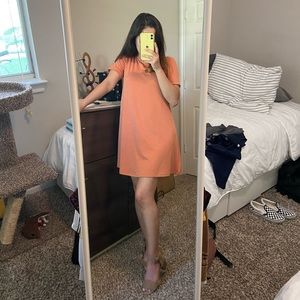 Light burnt orange mini dress